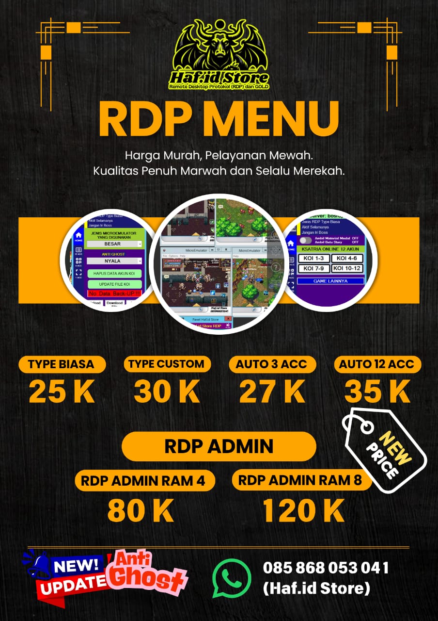 RDP Menu Haf.id Store